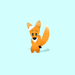 Cute little cartoon fox