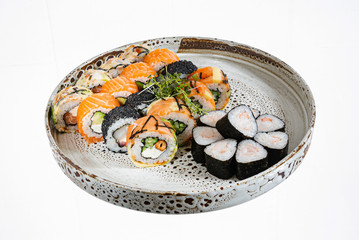 sushi isolated on the white