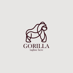 gorilla logo icon vector isolated