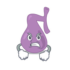 A cartoon picture of gall bladder showing an angry face