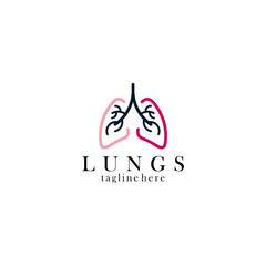 lungs logo icon vector isolated