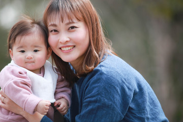 Fototapeta premium 笑顔の親子