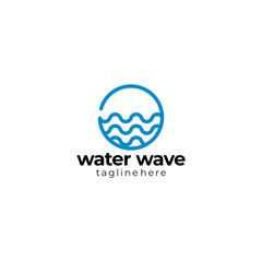 water wave logo icon vector isolated