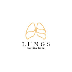 lungs logo icon vector isolated