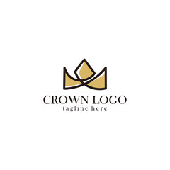 Obraz premium crown logo icon vector isolated