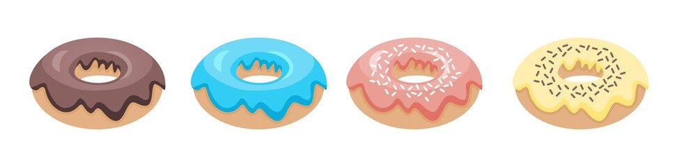 delicious sweet doughnut vector illustration design