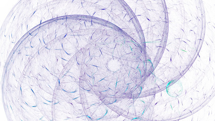 3D rendering abstract white fractal light background