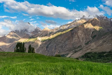 Crédence de cuisine en verre imprimé K2 Summer season in Askole village in K2 base camp trekking route, Karakoram mountains range in Gilgit Baltistan, Pakistan