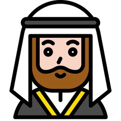 Arab or muslim man icon, ramadan festival related vector