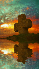 old stone cross