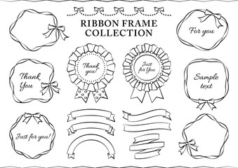 Ribbon frame and rosette collection