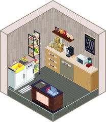 vector illustration of a coffee shop