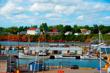 Fototapeta na wymiar Souris Harbor - PEI - Canada