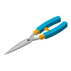 Bush scissors icon. Isometric of bush scissors vector icon for web design isolated on white background