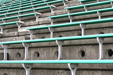 bench seats of a football stadium