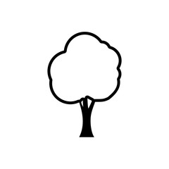 Tree with leaves. Tree icon isolated on white background