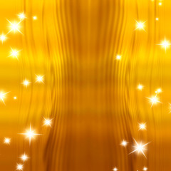 stars on a background of gold and blurry wave