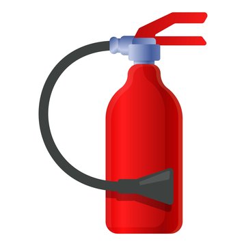 Fire safety extinguisher icon. Cartoon of fire safety extinguisher vector icon for web design isolated on white background