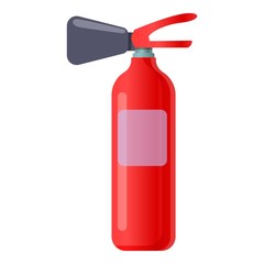 Powder fire extinguisher icon. Cartoon of powder fire extinguisher vector icon for web design isolated on white background
