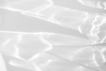 Water texture overlay effect for photo and mockups. Organic drop diagonal shadow and light caustic effect on a white wall. Shadows for natural light effects