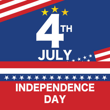Independence Day 4 July, United States National Day Design poster Vector Illustration
