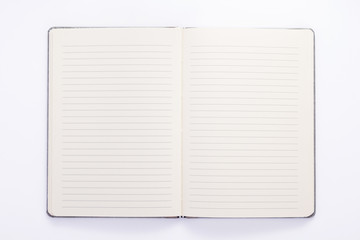 notepad or notebook paper at white background