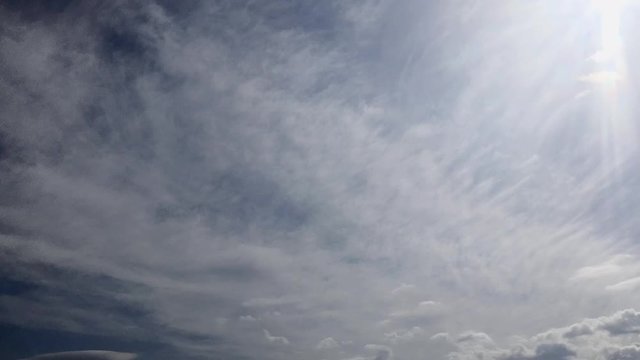 うす曇りの空　タイムラプス
