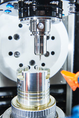 Milling machine. industrial metalworking cutting process by milling cutter