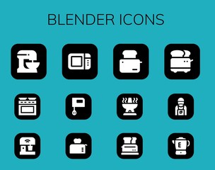 Modern Simple Set of blender Vector filled Icons