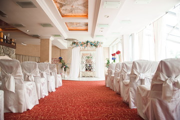 wedding ceremony decoration, beautiful wedding decor, flowers