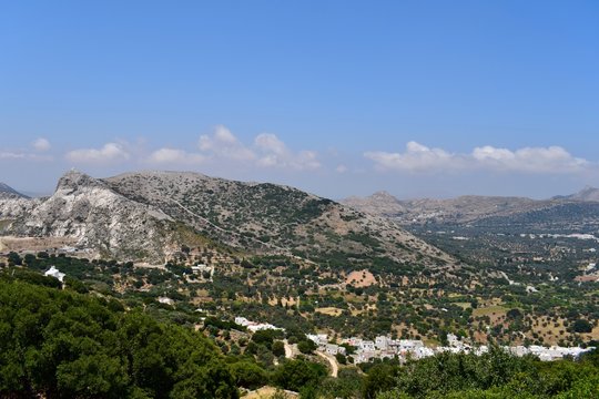View of Greek village from a mountain
