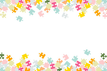 Colorful Jigsaw puzzle pieces background.