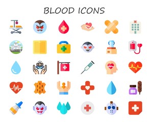 Modern Simple Set of blood Vector flat Icons