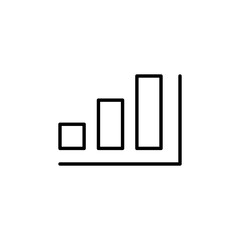 Graph icon. Diagram and growth, progress symbol. logo. Outline design editable stroke. For yuor design. Stock - Vector illustration.