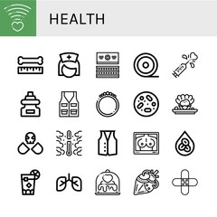 Set of health icons