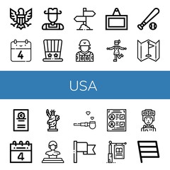 Set of usa icons
