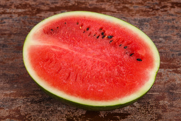 Ripe sweet juicy Half watermelon