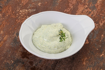 Cottage cream snack with herbs