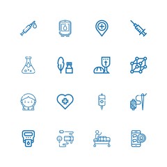 Editable 16 blood icons for web and mobile