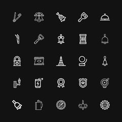 Editable 25 metallic icons for web and mobile