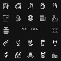 Editable 22 malt icons for web and mobile