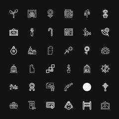 Editable 36 ornament icons for web and mobile
