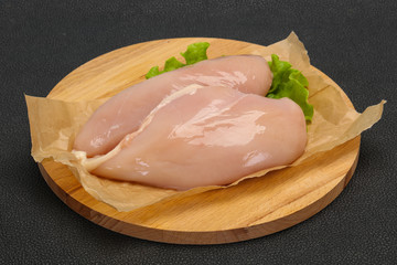 Raw chicken breast ready for cooking