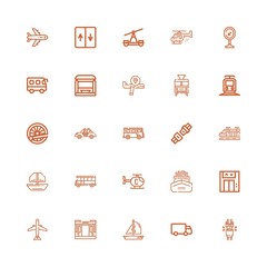 Editable 25 passenger icons for web and mobile