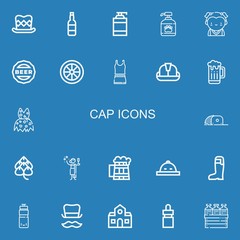 Fototapeta na wymiar Editable 22 cap icons for web and mobile