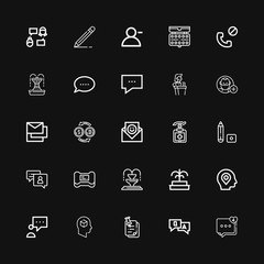 Editable 25 bubble icons for web and mobile