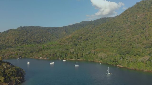 Scotland Bay aerial located in the Chaguaramas peninsula of Trinidad is only accessible by boat