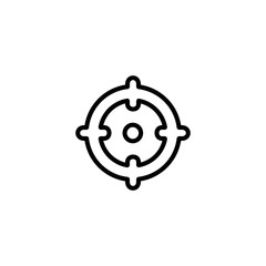 Crosshair symbol. Aiming, targeting sign. Marketing, business success icon. Sniper scope symbol for perfect web and mobile UI design.