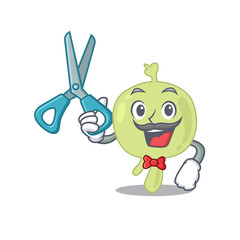 Lymph node cartoon character design as talented barber