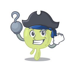 Lymph node cartoon design in a Pirate character with one hook hand